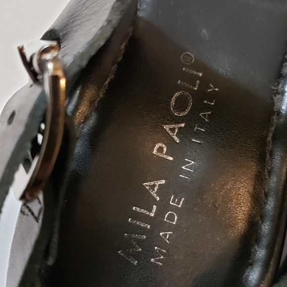 Mila Paoli Black and Silver Platform Sandals 7.5 - Picture 8 of 11